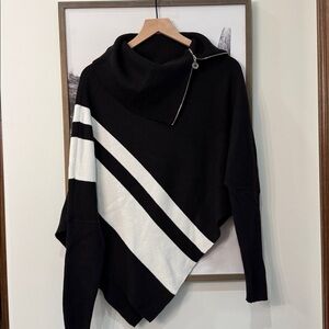 🖤🤍White House Black Market Asymmetrical Sweater